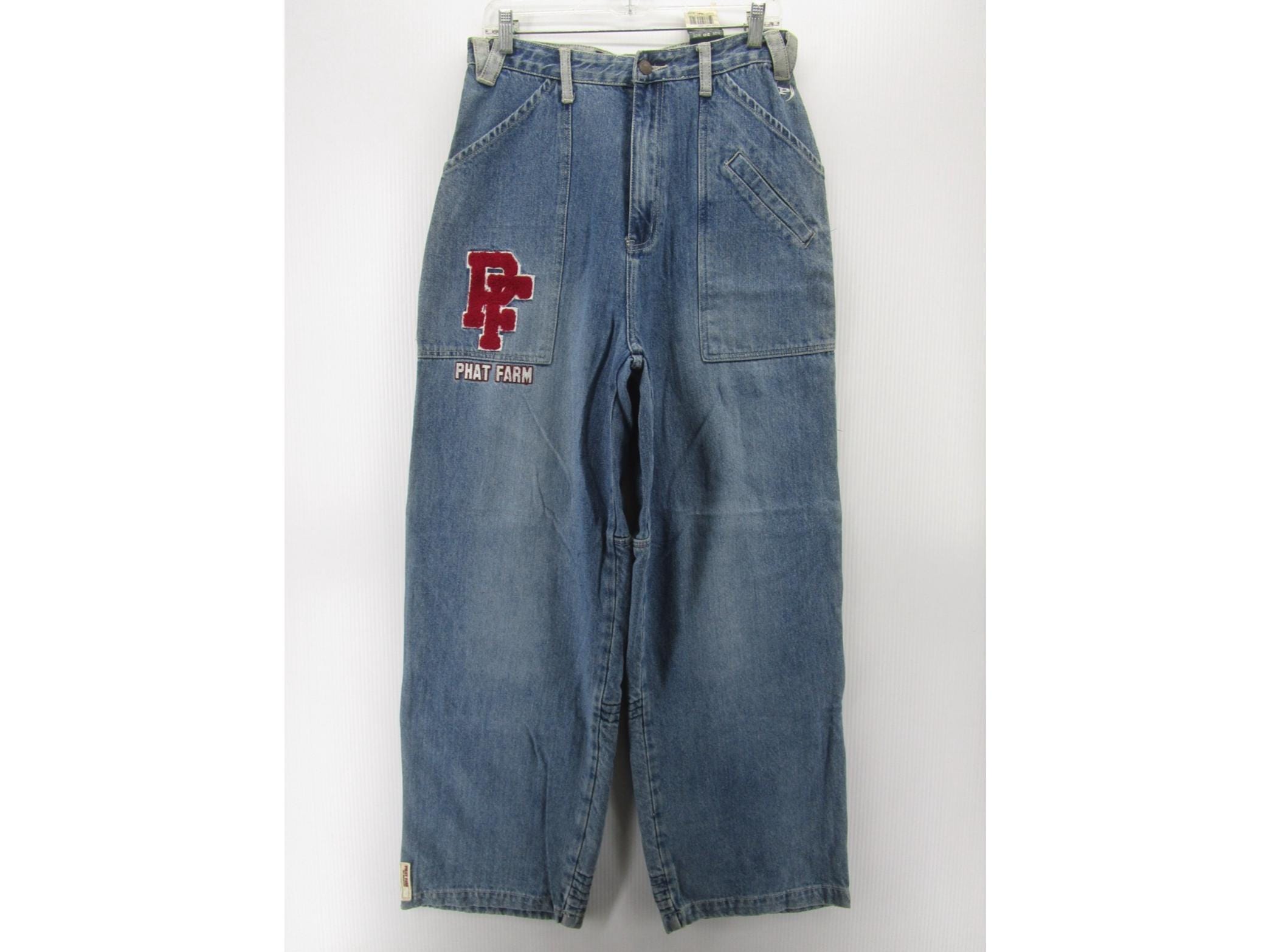 希少 90s PHAT FARM ビッグサイズ リジット デニム ジャケット XL 濃紺
