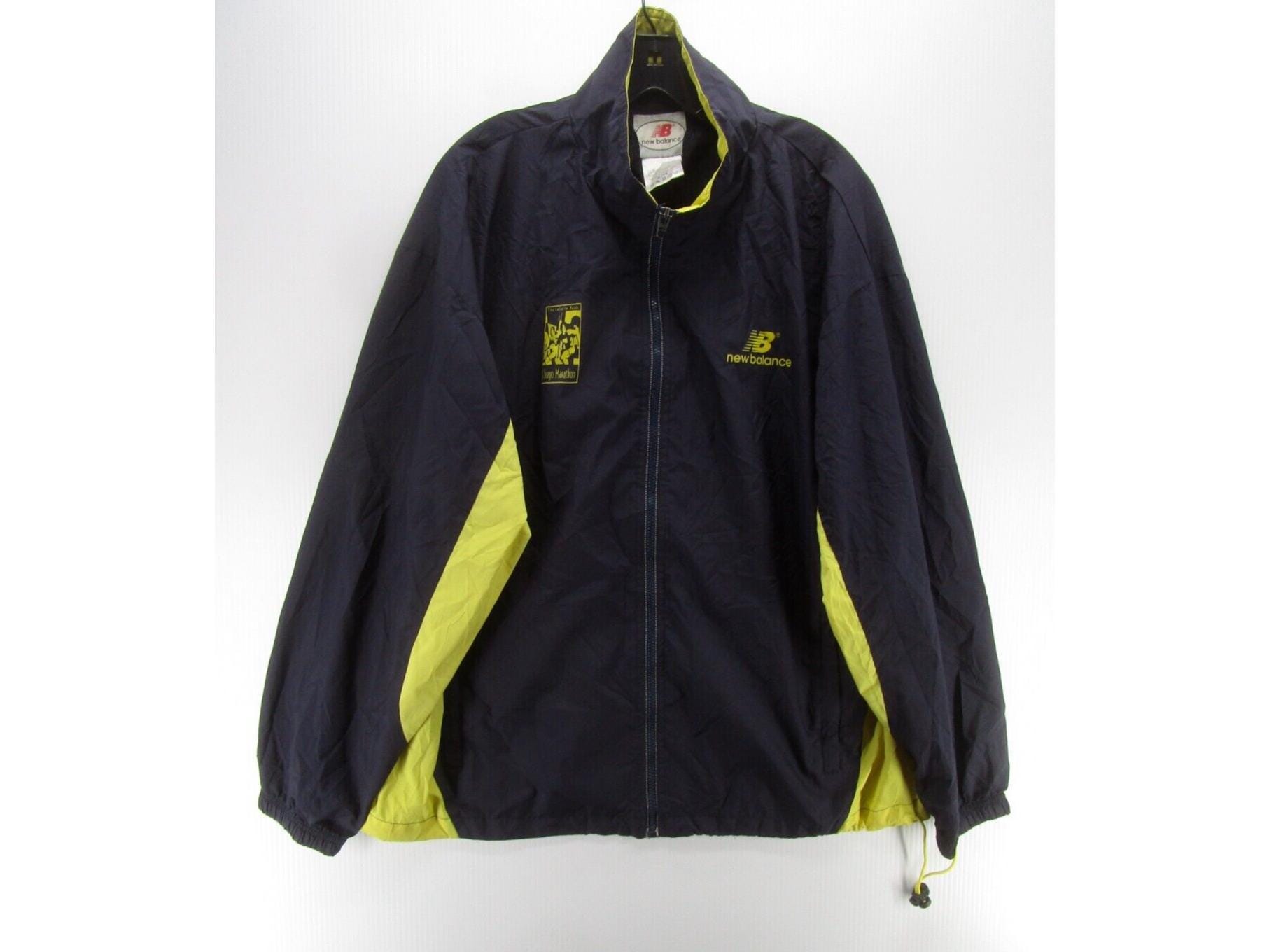 VINTAGE Chicago Marathon Jacket XL New Balance Yellow Vented Full Zip Etsy Canada