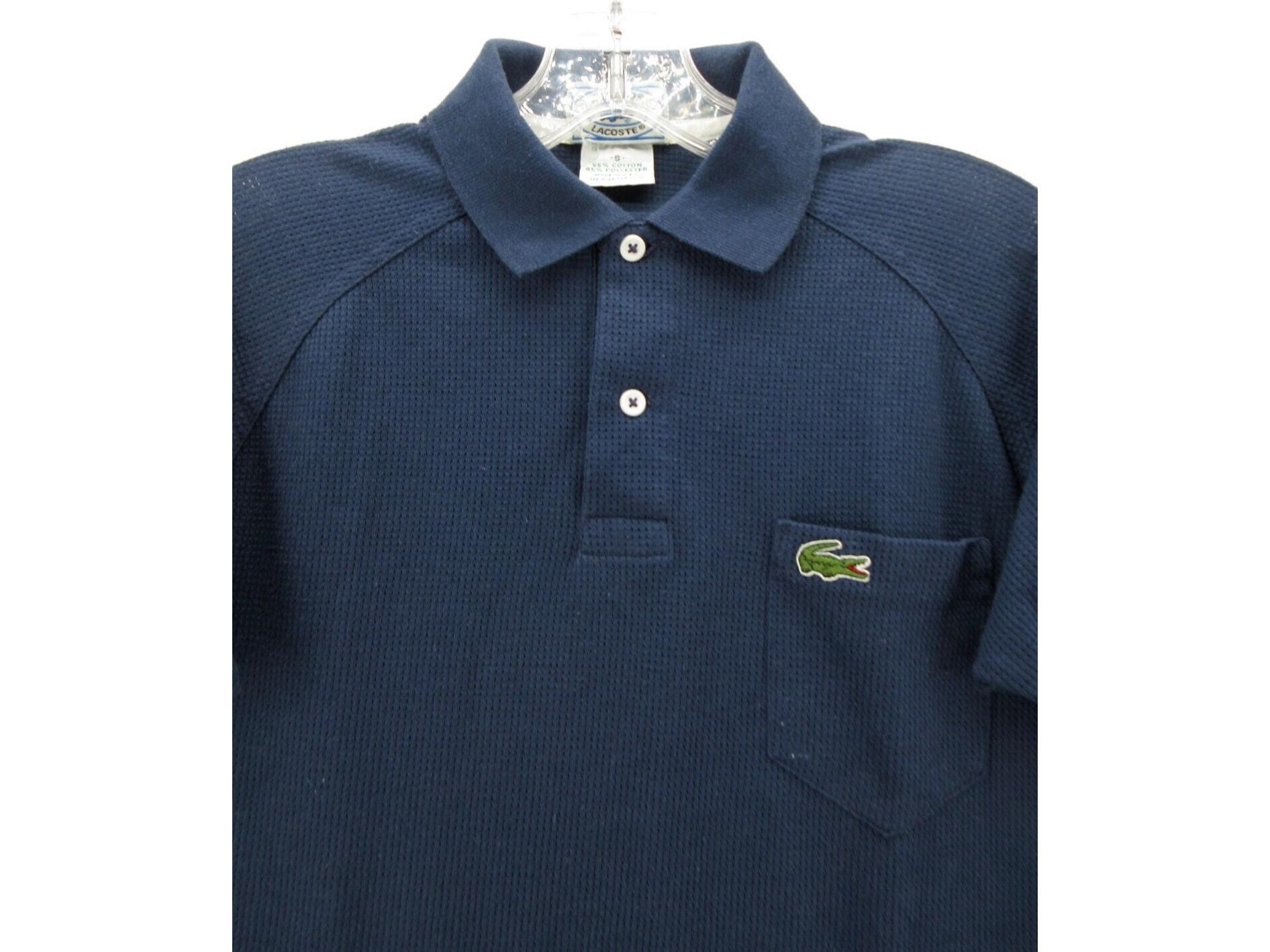 VINTAGE Lacoste Polo Shirt Small 70s Izod Pullover Golf