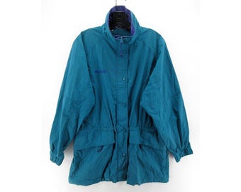 Chaqueta Columbia VINTAGE mediana para esquí, snowboard, actividades al aire libre, logotipo colorido