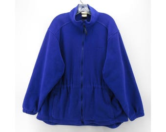 VINTAGE LL Bean Jacket Large Fleece 90s Chore Barn Full Zip Gorpcore *