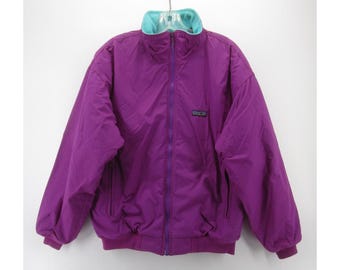Medium / 1990s Patagonia Shelled Synchilla Jacket Navy Blue/grey