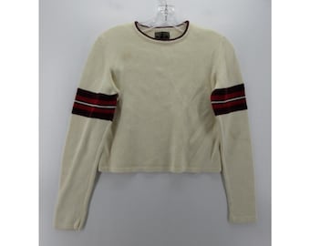 VINTAGE Abercrombie & Fitch Sweater Medium Cropped Pullover Crewneck