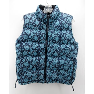 VINTAGE Ralph Lauren Polo Vest Medium Down Puffer Coat Quilted Floral