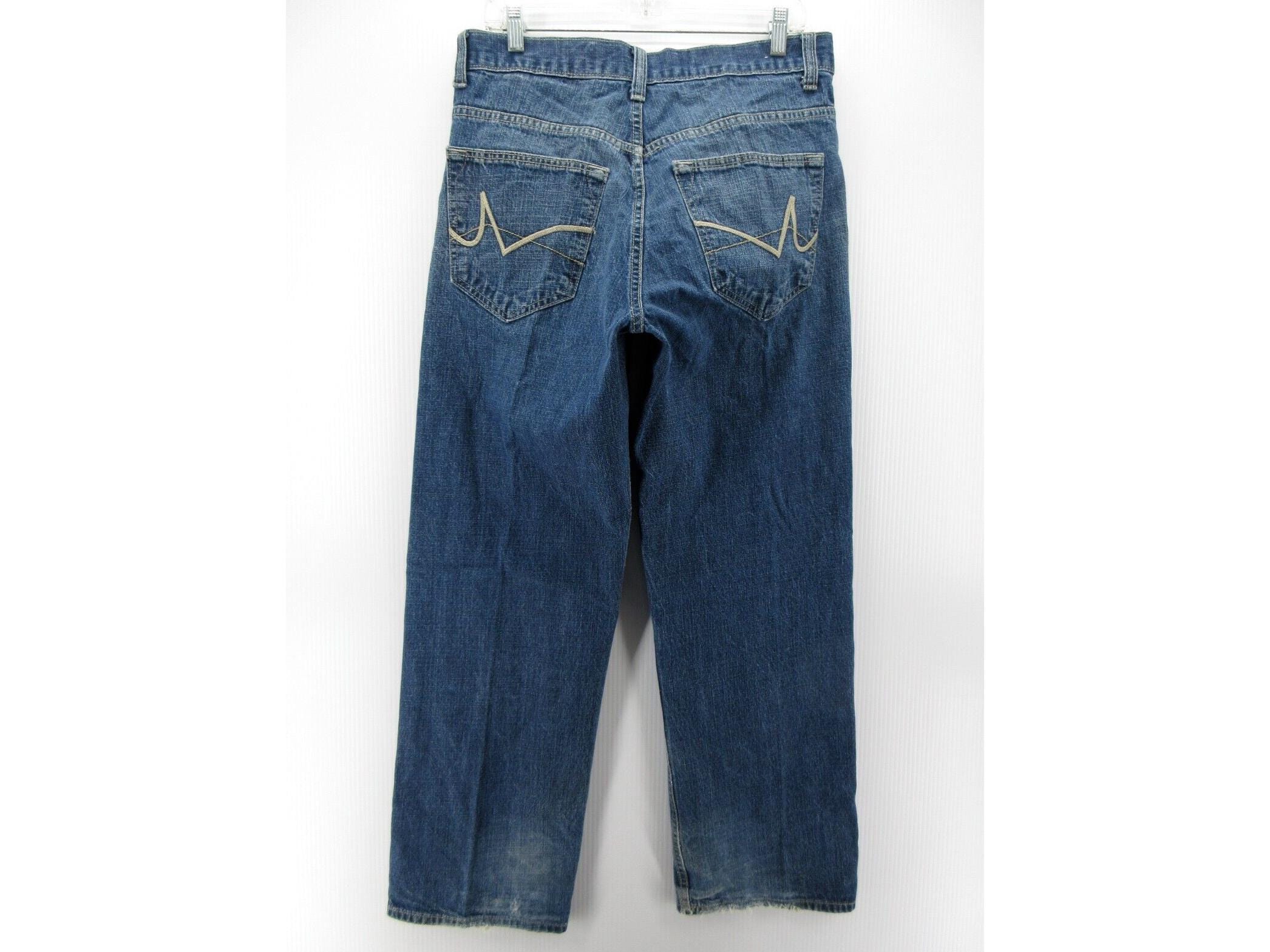 VINTAGE Avirex Jeans 32X32 Baggy Denim Hip Hop Skater Loose Faded