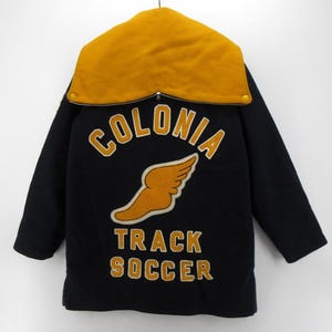 Chaqueta de instituto vintage, talla grande, estilo Letterman P Wing, estilo universitario, años 60.