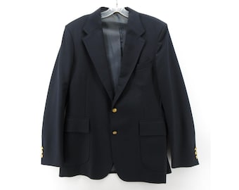 VINTAGE Levis Sport Coat 44 Long Panatela Blazer 70er 80er Jahre Goldknöpfe *
