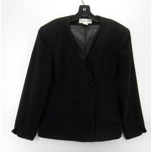 VINTAGE Christian Dior Jacket 14 Blazer Evenings Double Breasted