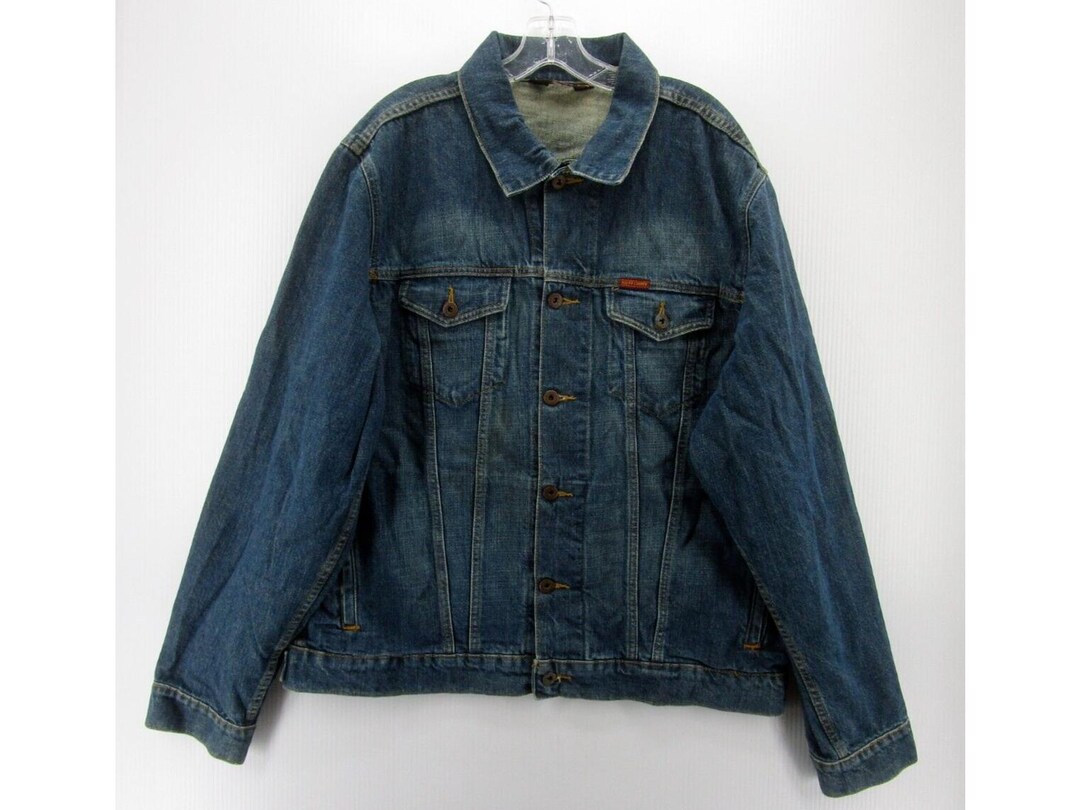 VINTAGE Ralph Lauren Polo Jacket XL Trucker Jean Coat Moto