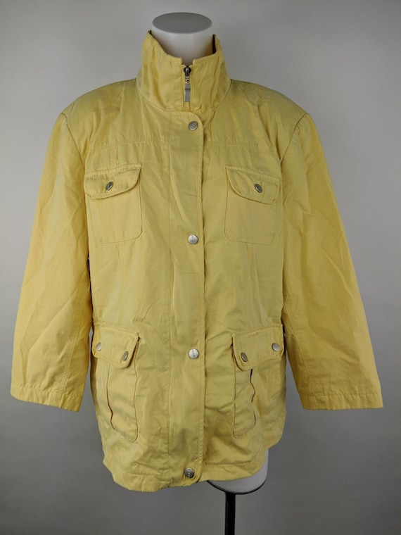 Utex Women XL Yellow VINTAGE Rain Coat Jacket