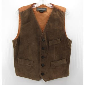 Vintage Banana Republic Leather Vest - Etsy