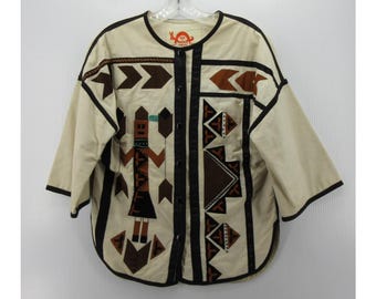 VINTAGE Red Hare Top Medium Native American Southwestern Tribal *