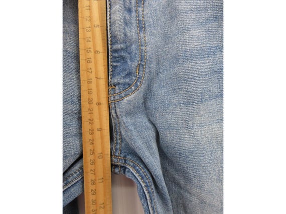 Mous sy Vintage Jeans 25 Skinny Whiskered Denim Cowhide Leather Patch View 5