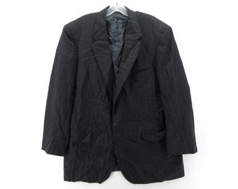 VINTAGE Brooks Brothers Sport Coat 44 Blazer Wool Pinstripe Union Made