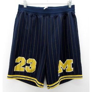 VINTAGE Michigan Wolverines Basketball Shorts Player Team Issued Fab Five 90s