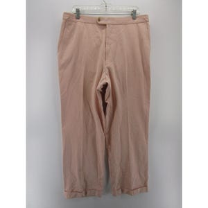VINTAGE Paul Stuart Pants 38 Straight Trousers Belted Cuffed 36X28 *