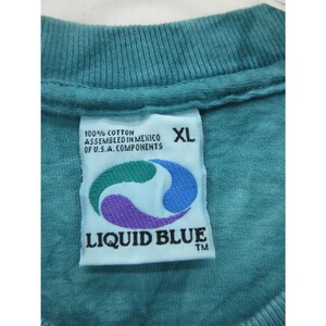 VINTAGE Grateful Dead Shirt XL Liquid Blue Tie Dye Bertha 1997 Y2K Tee image 9