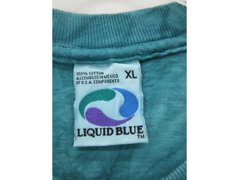 VINTAGE Grateful Dead Shirt XL Liquid Blue Tie Dye Bertha 1997 Y2K Tee image 9