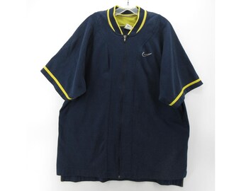 VINTAGE Nike Jacket Medium Track Warm Up 90s Sportswear Blade Collar *