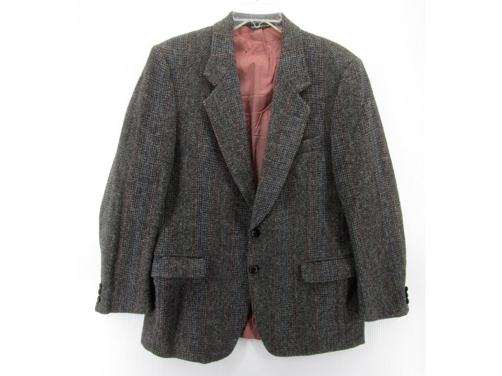 VINTAGE Harris Tweed Sport Coat 42 Blazer Handwoven Scottish Tweed