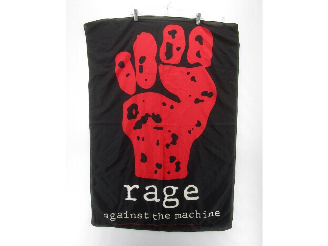VINTAGE Rage Against the Machine Flag Banner Giant 1994 90s Original ...