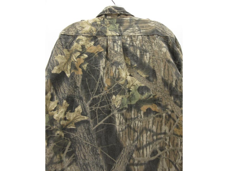 Camisa Mossy Oak VINTAGE XL Treestand Camo Hunting MAD Calls Military imagen 10