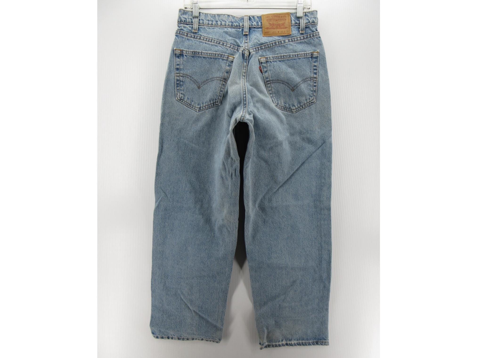 VINTAGE Levis 567 Jeans 32X32 Loose Fit Extra Wide Leg Baggy 90 