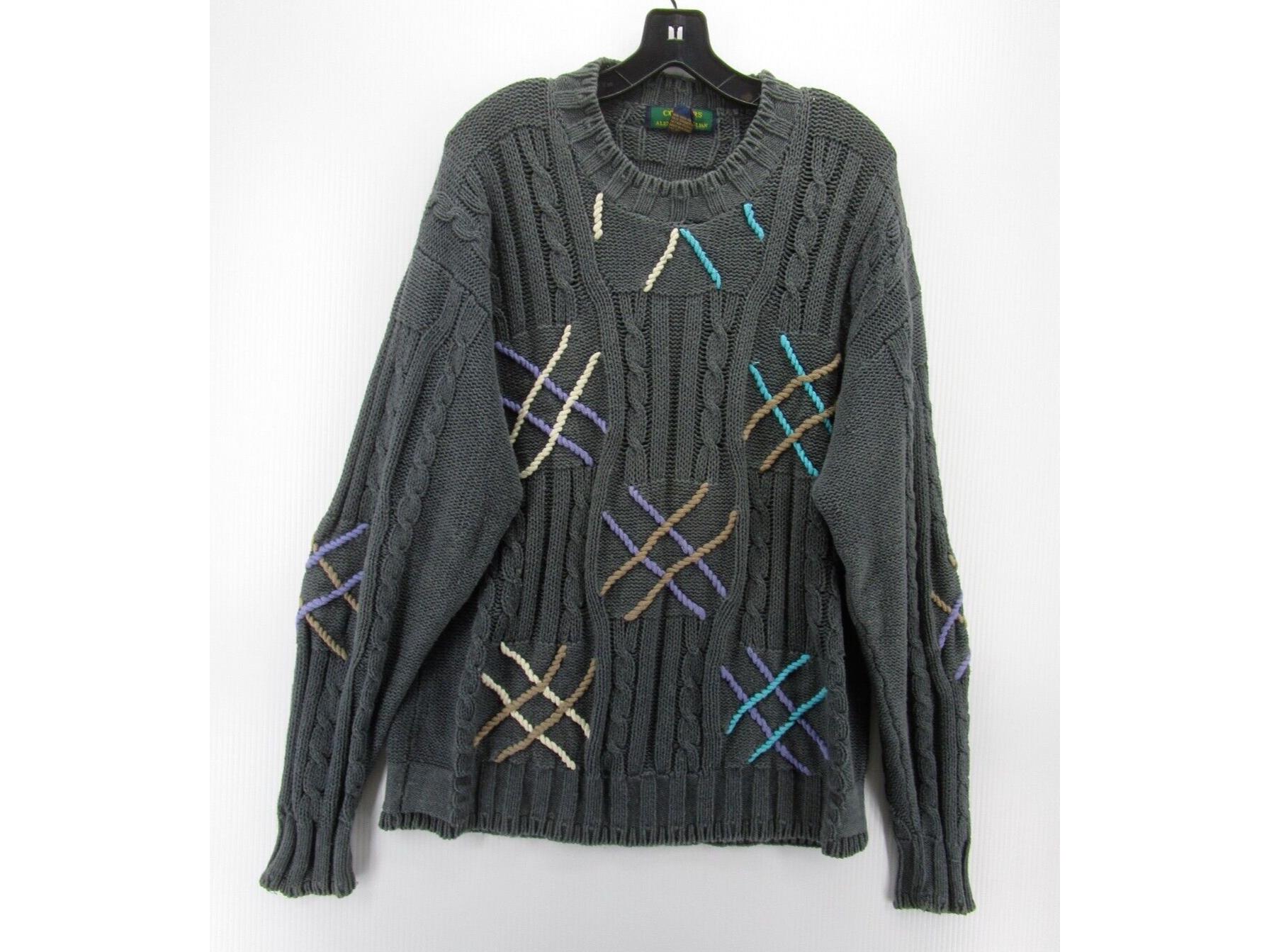 Pull Col V Vintage Années 90 Alexander Julian – Couleurs Flashy, Style Geek Rétro !