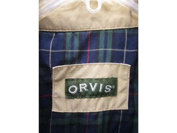 VINTAGE Orvis Jacket XL Bomber Flannel Lined Khaki Full Zip VINTAGE Orvis Jacket XL Bomber Flannel Lined Khaki Full Zip