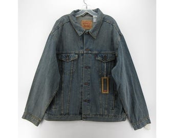 VINTAGE Levis  XXL Standard Trucker Denim Jacket Red Tab Y2K New With Tags
