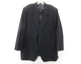 VINTAGE Hickey Freeman Sport Coat 46 Loro Piana Cloth Blazer Striped