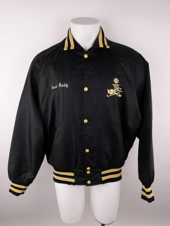 Holloway Men XL VINTAGE Black Bomber Jacket