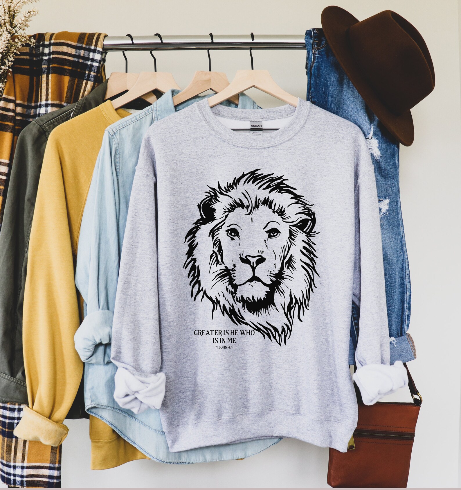 Lion of Judah Sweatshirt, Christian Sweatshirt, Lion Sweatshirt