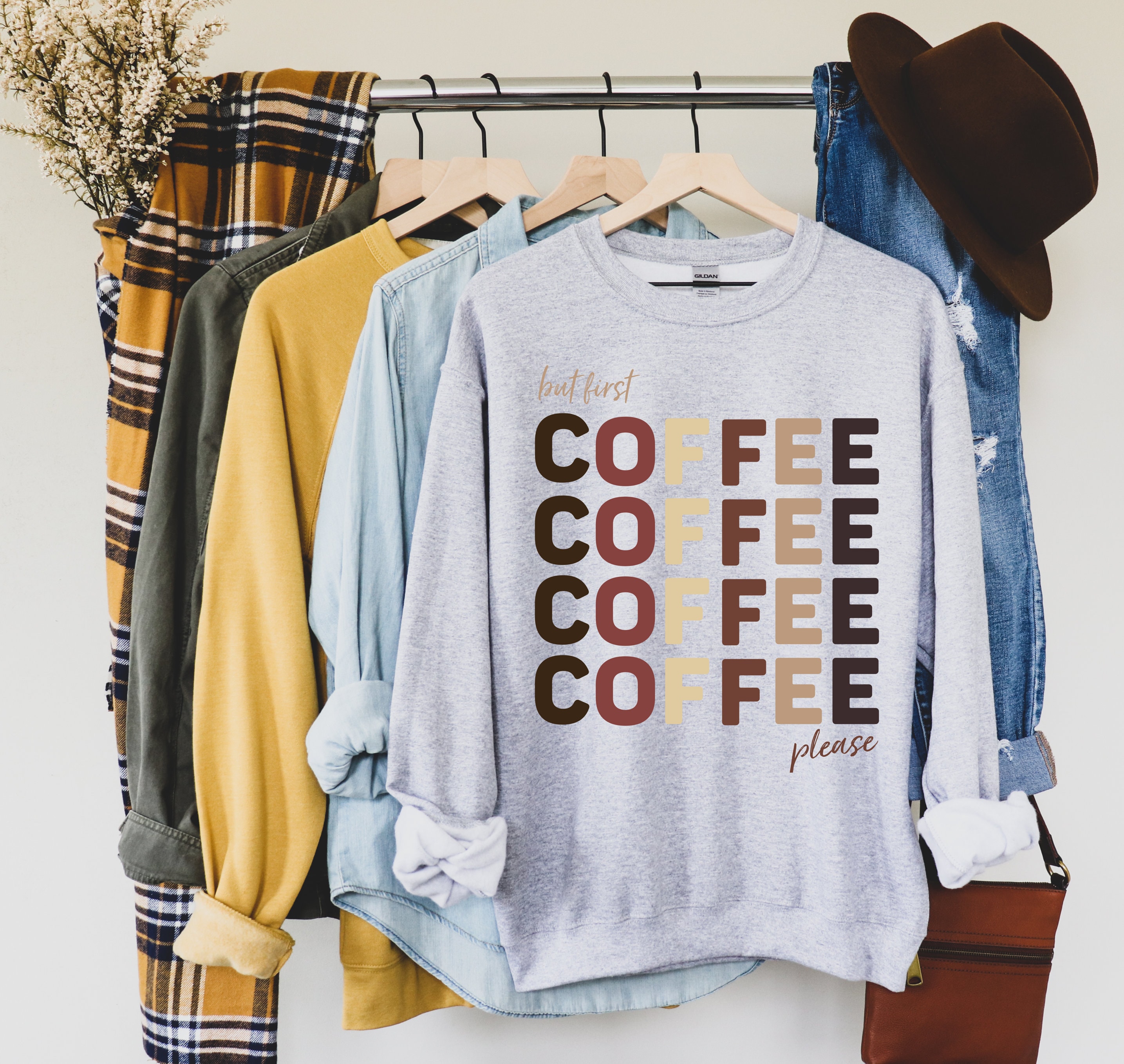 Unisex But First Coffee Sweatshirt Coffee Sweatshirt for Etsy