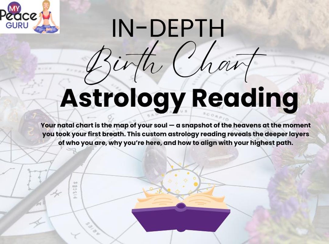 In Depth Natal Chart Reading, Birth Chart Astrology Reading, Full ...