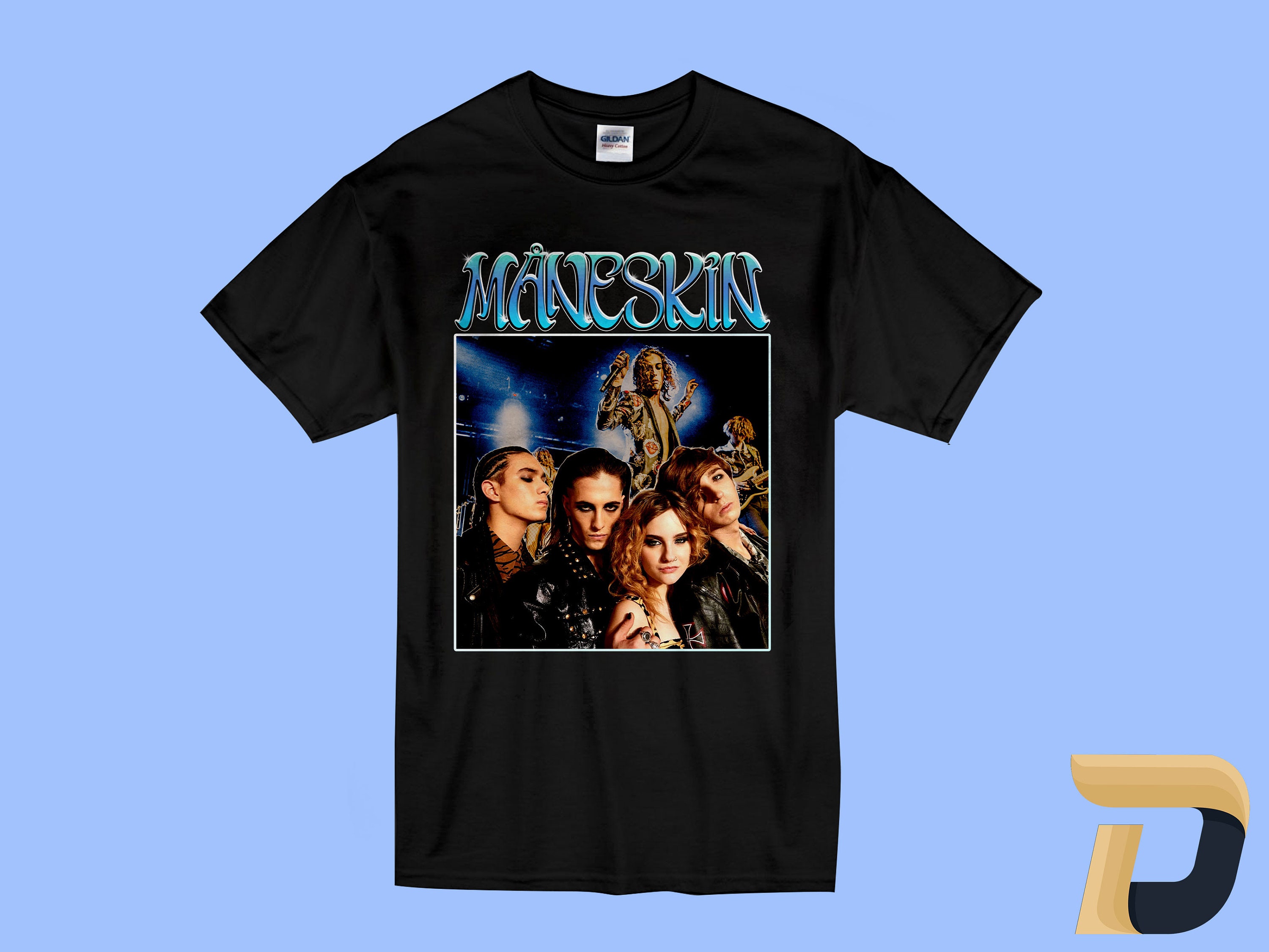 MÃ¥neskin Vintage 90's T-Shirt Maneskin Shirt Rock Music | Etsy