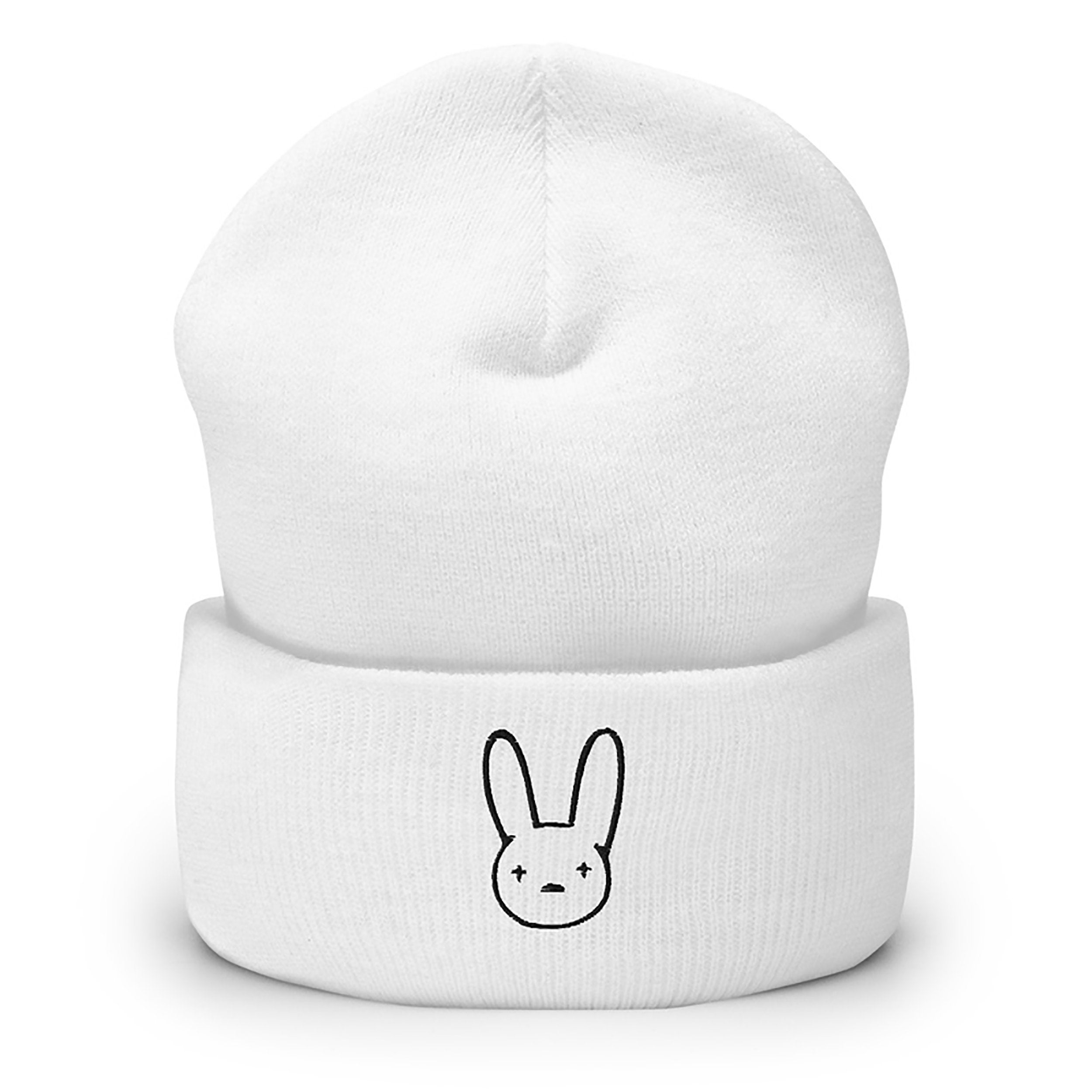 Bunny Logo Bad Bunny Beanie Hat Bad Bunny Cuffed Beanie | Etsy