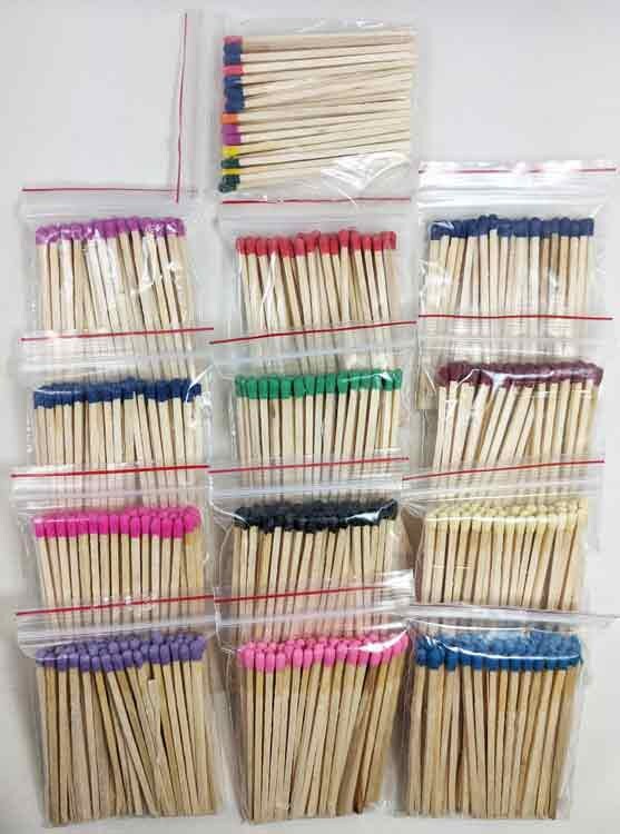 2 4 Long Bulk Match Sticks w. Colored Tips Etsy