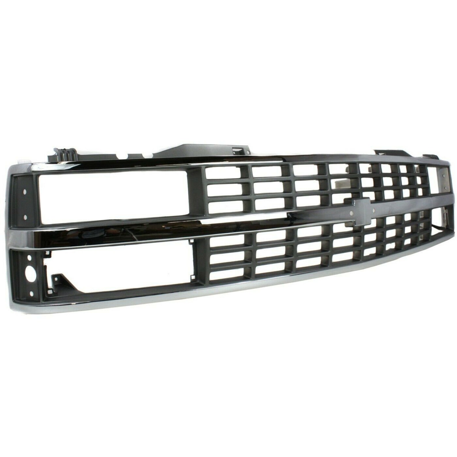 New Grille for 198893 Chevy C K 1500 Chrome Shell With Black Etsy