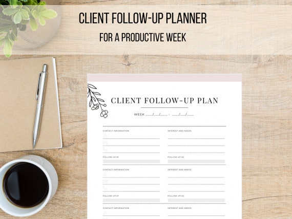 Client Follow up Sheet for Real Estate Agents - Etsy
