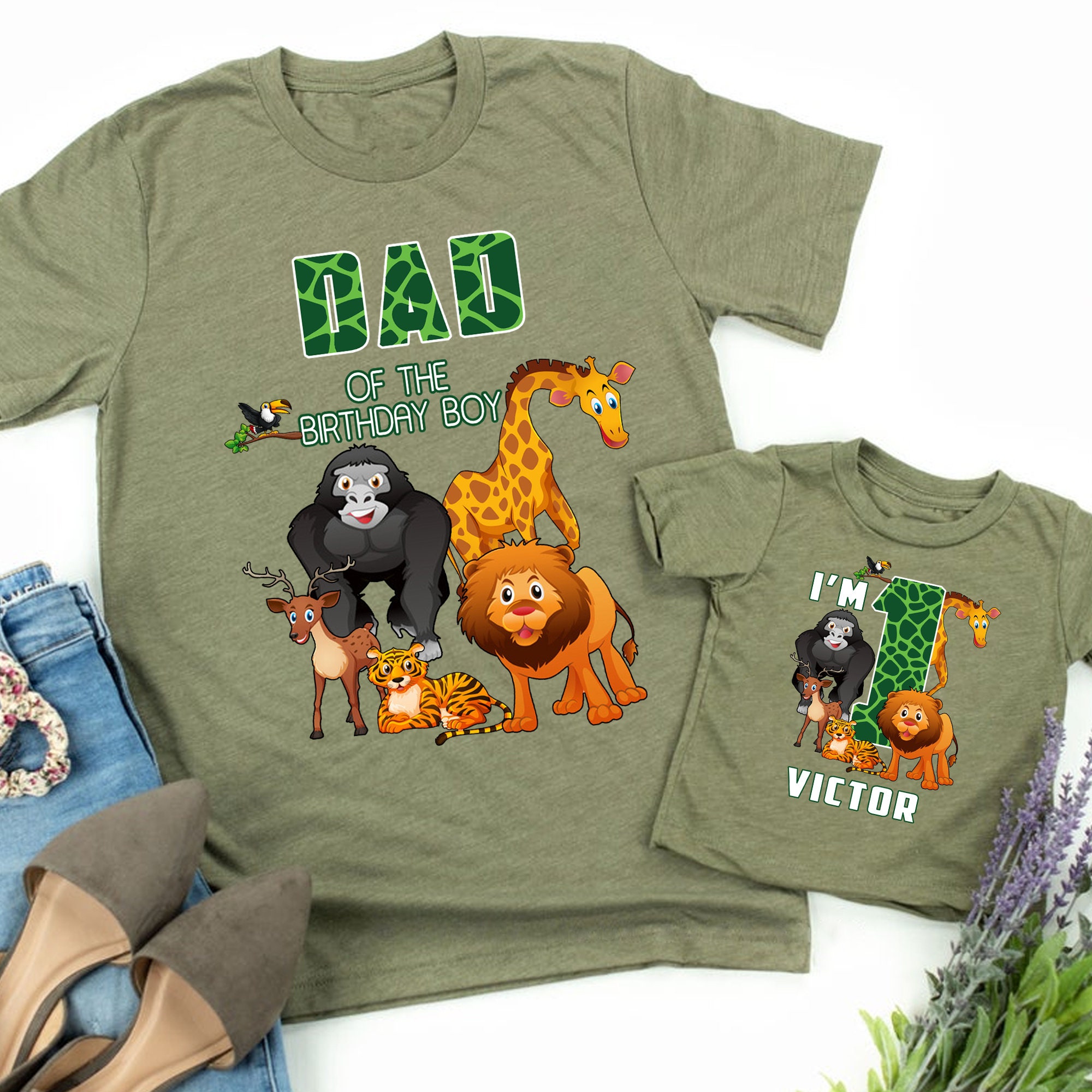 safari theme birthday shirt