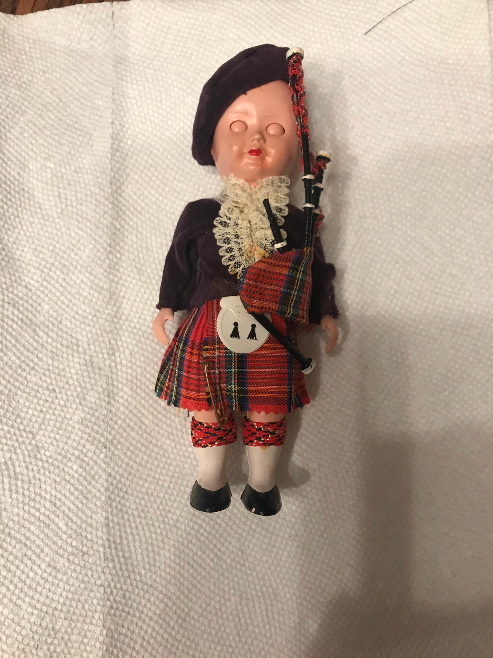 Vintage Scottish Bagpipe Boy Doll Etsy