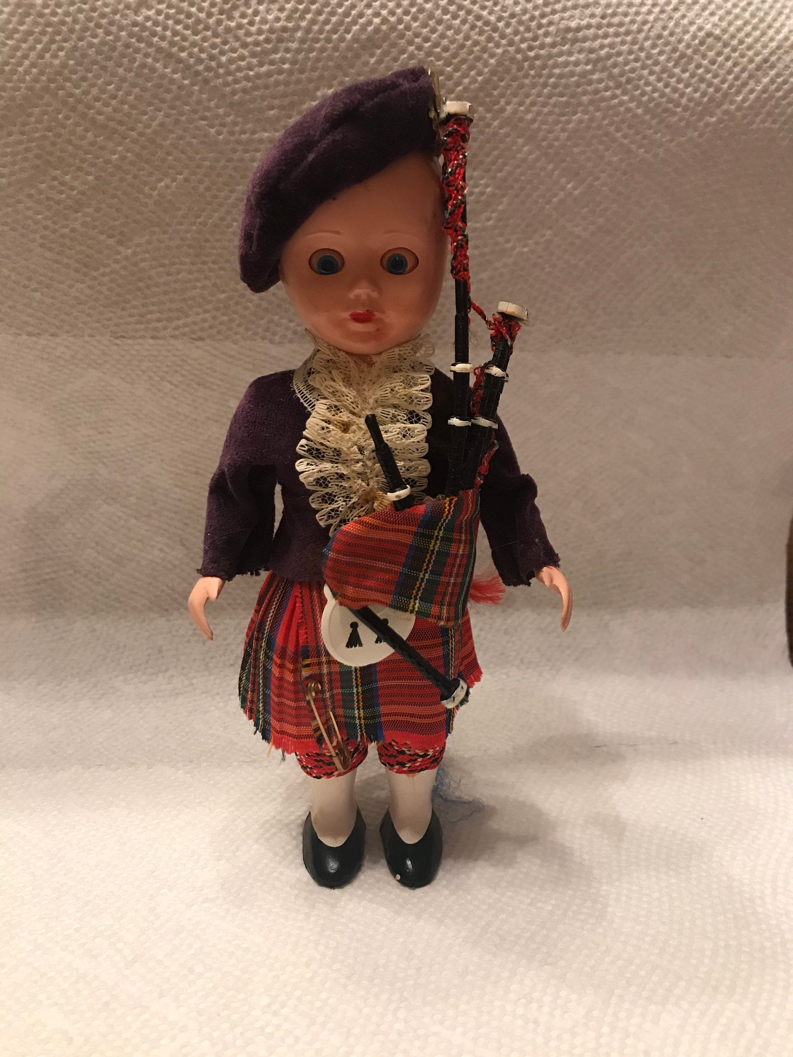 Vintage Scottish Bagpipe Boy Doll Etsy