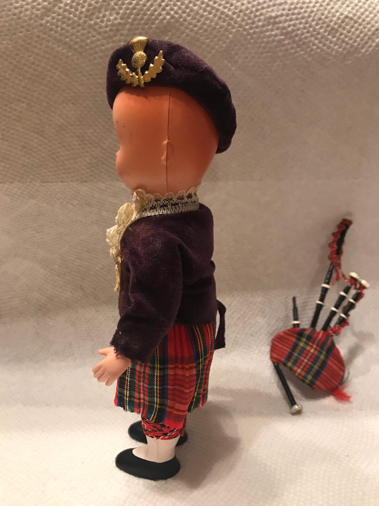 Vintage Scottish Bagpipe Boy Doll Etsy
