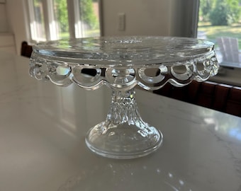 Soporte para tartas de cristal vintage McKee