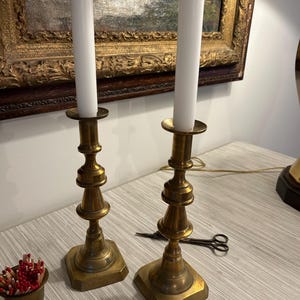 Pair of vintage brass candlesticks