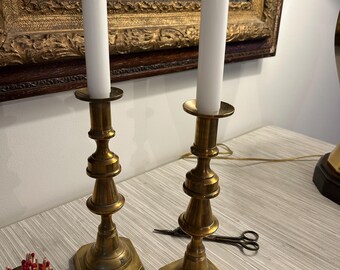 Pair of vintage brass candlesticks