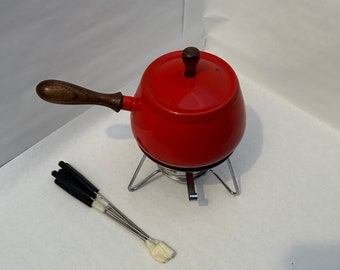 1960's retro midcentury fondue pot with all original parts