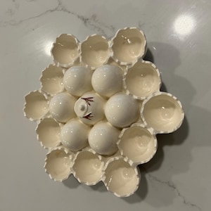 ceramic egg dish perfect way to store eggs or use for decorating eggs