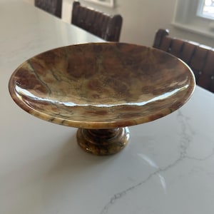 Vintage Onyx pedestal bowl